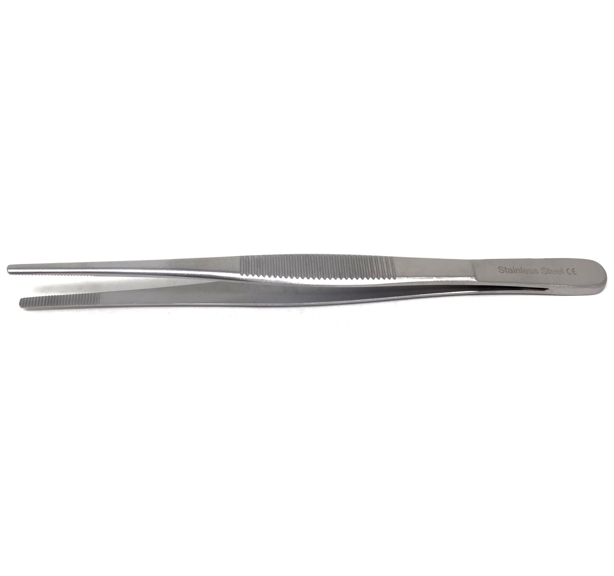 Kitchen Tweezers Stainless Steel Food Tongs Straight Serrated Tips